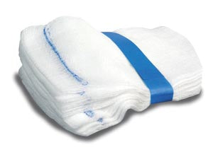 Sponge, X-Ray Detectable, 3" x 3", 12-Ply, Sterile, 10/tray, 128 trays/cs (1280/cs)