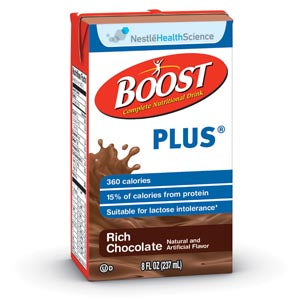 Boost Plus, Chocolate, 8 fl oz, 6/pk, 4 pk/cs (Minimum Expiry Lead is 90 days; Non-Returnable) (Continental US Only) (Nestle products cannot be sold online without Nestle's prior written permission) (Products cannot be sold on Amazon.com or any other 3rd party site)