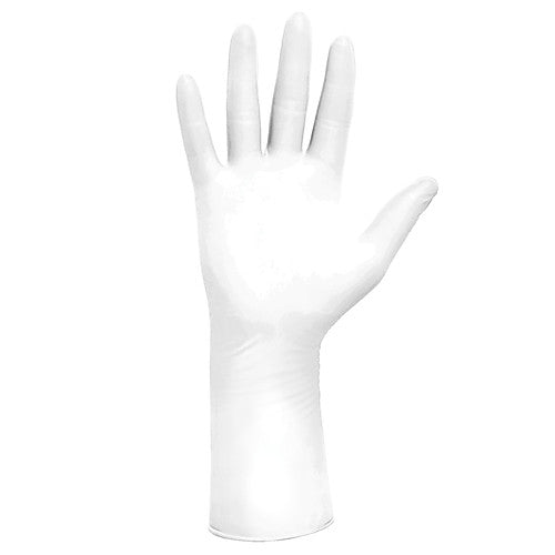 Gloves, X-Small, 12" Long with Smooth Grip, White, Non-Sterile, 100/bx, 10 bx/cs