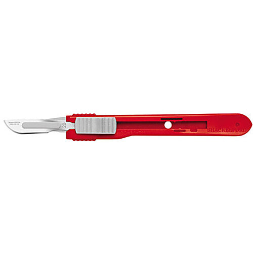 Safety Scalpels, Swann Morton, Stainless Steel, Red Handle, Size 25a, Disposable, Non-Sterile, 500/bx (DROP SHIP ONLY)