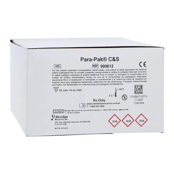 Parasite Transport Vial 15mL C&S 20/Bx, 6 BX/CA (900612)