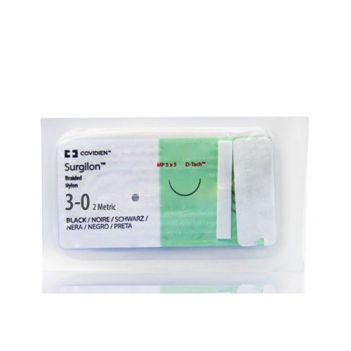 Suture, Taper Point, Size 3-0, Black, 30", Needle V-20, _ Circle, 3 dz/bx (Continental US Only)