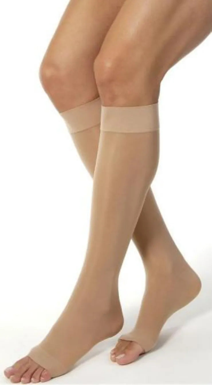 Compression Stocking, Knee High, 20-30 mmHG, Open Toe, Sun Bronze, Large, Full Calf (Continental US Only)