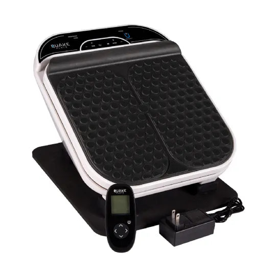 Quake Plate. Includes Vibration plate, Remote power supply, Users' guide.