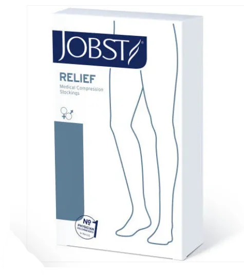Compression Stocking, Waist, 30-40mmhg, Open Toe, Silicone Band, Medium, Black, 1/pr (Continental US Only)