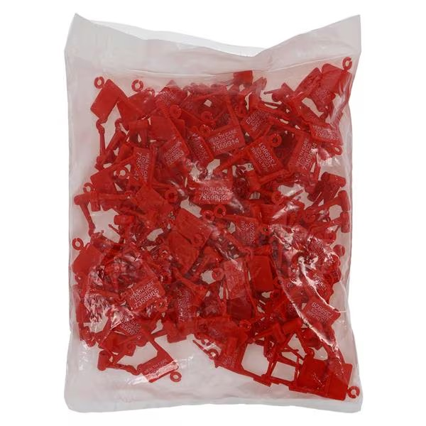 Sequentially Numbered Padlock Seal Red 100/Pk (7901)