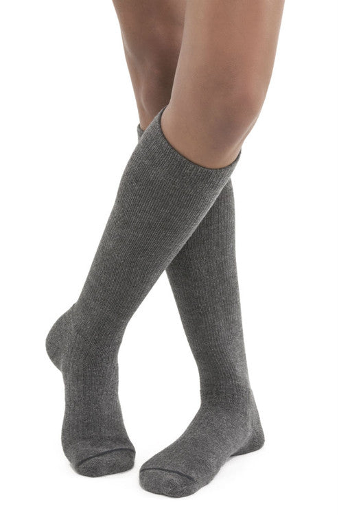 Compression Sock, Knee High, 20-30 mmHG, Closed Toe, Steel Grey, Large, Full Calf, 1/pr (Continental US Only)