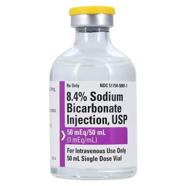 Sodium Bicarbonate Injection 8.4% SDV 50mL 25/Package (51754500104)
