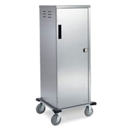 Elite Tray Cart, 10 Tray Capacity, 1 Interior Compartment, 32_"W x 27"D x 63"H, 212 lb Capacity, Stainless Steel