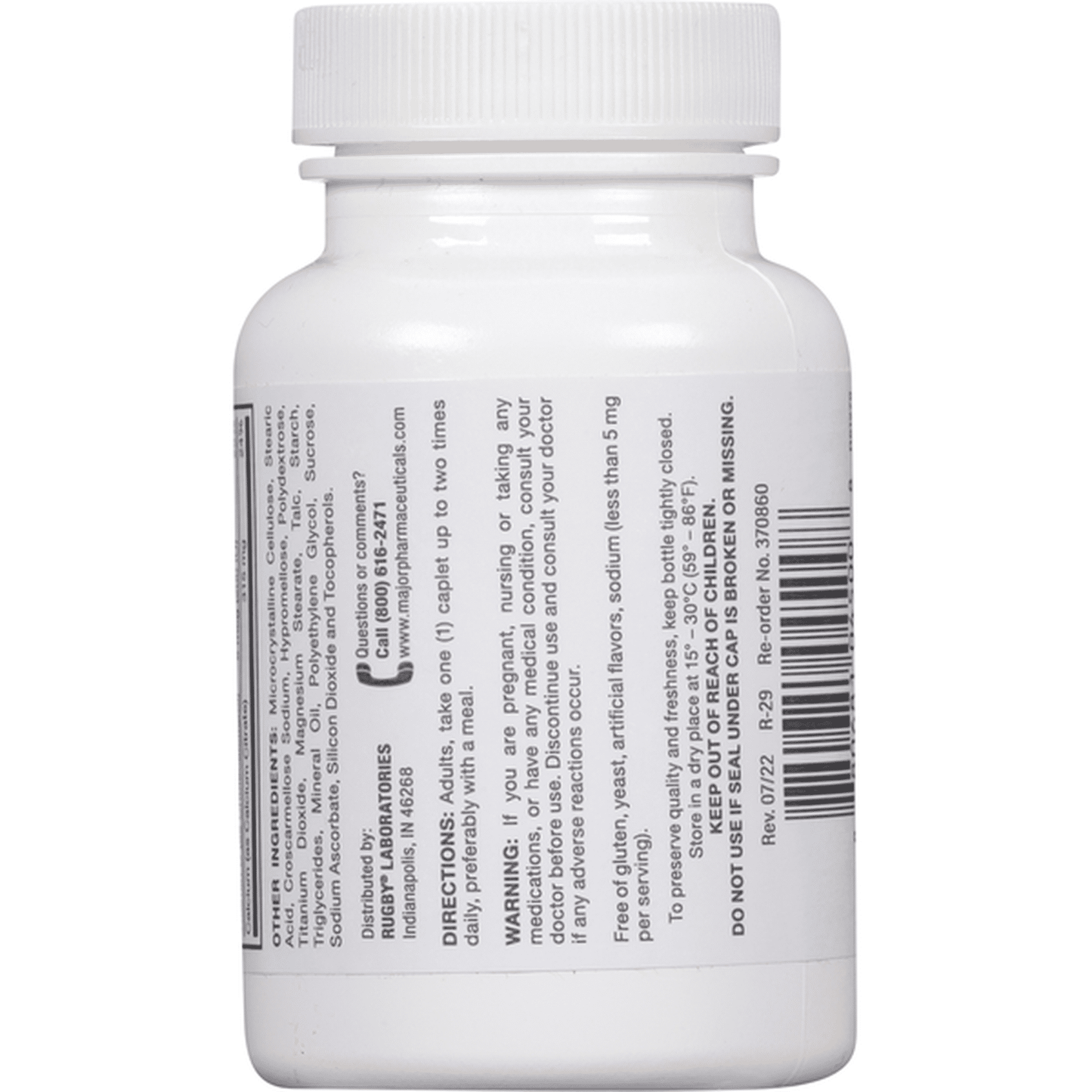 Calcium Citrate with Vitamin D3, Caplet, 60S, NDC #80681-0045-00, 24/cs (US Only)