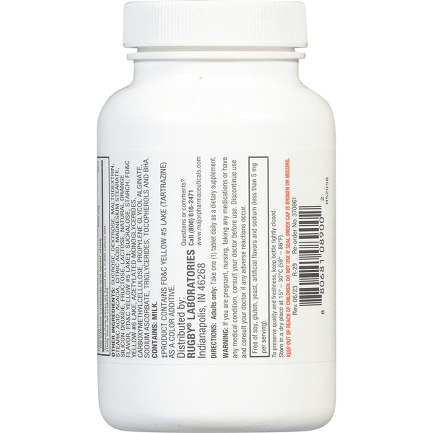Calcium Chew Tablet, 500mg, 60S, NDC# 80681-0089-00, 24/cs (US Only)