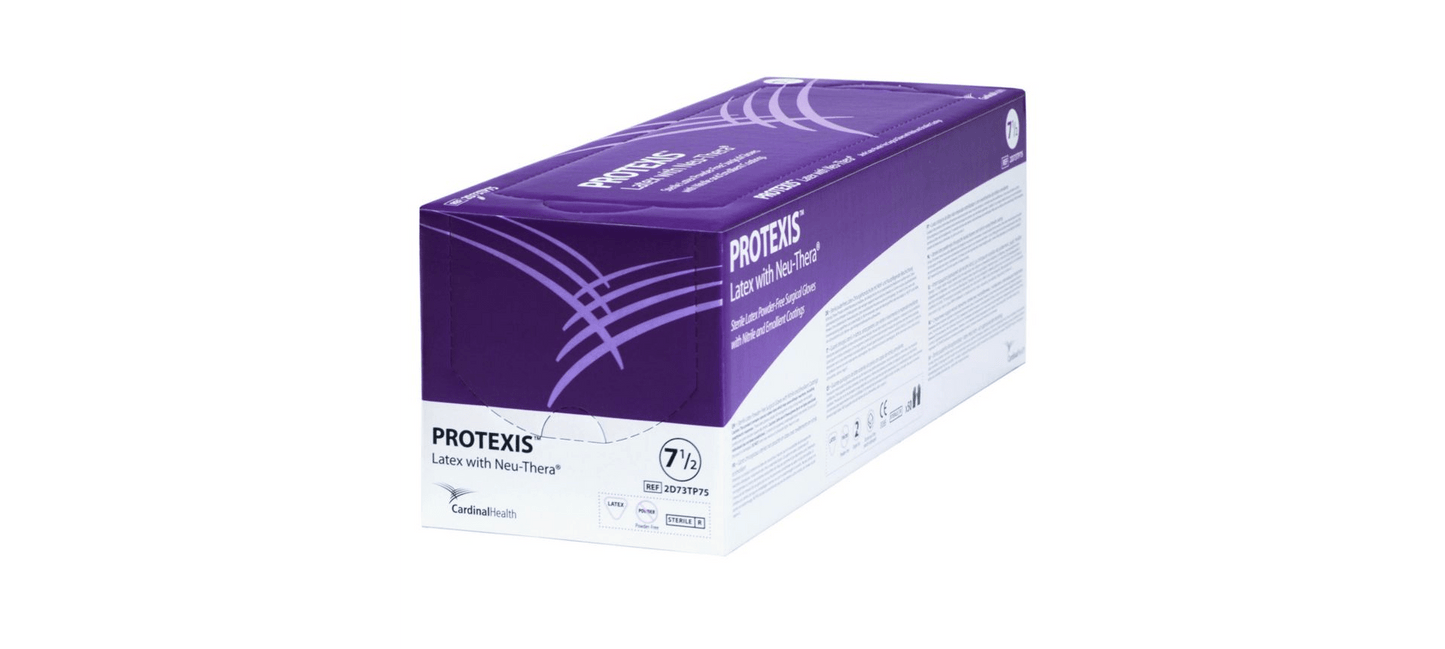 Protexis Latex with Neu-Thera Surgical Gloves with Nitrile Coating, Light Brown, Size 7.5, Powder-Free, Sterile, 50 pr/bx, 4 bx/cs (Continental US Only)