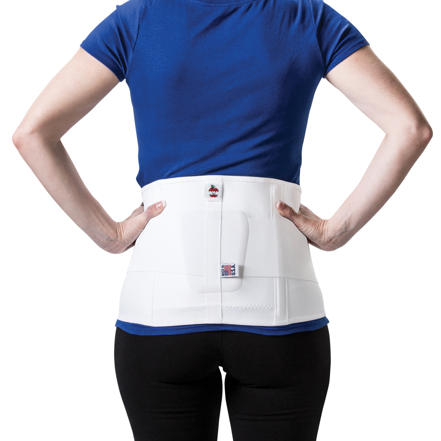 Triple Pull, Elastic, Lumbosacral Support, White, 10" x 6", Large (080241)