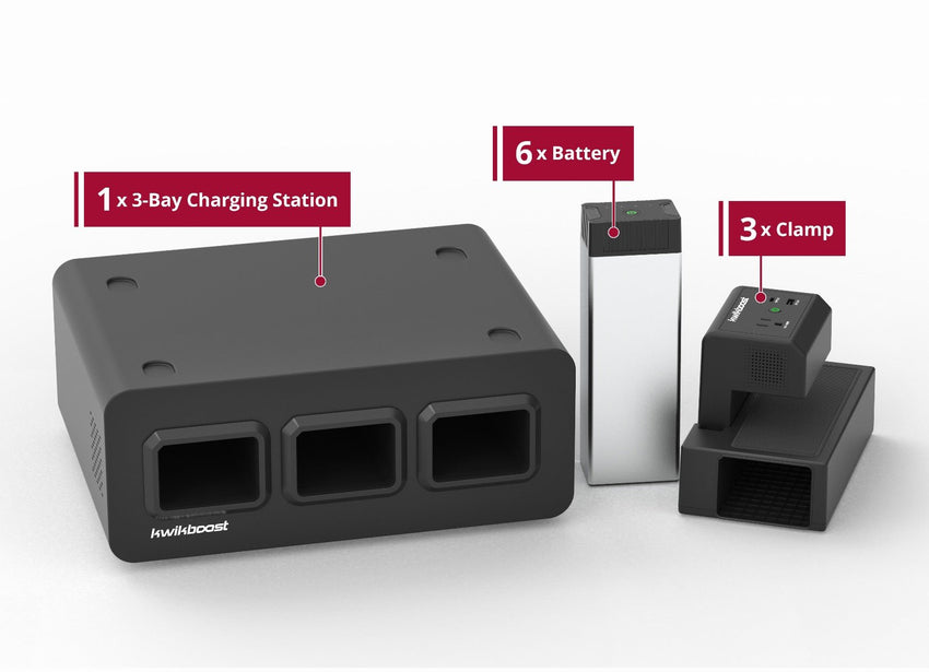 Medium User Bundle, Includes: (6) Li-Ion Batteries, (3) Clamps and (3) Bay Chargers (DROP SHIP ONLY) (Item is considered HAZMAT and cannot ship via Air or to AK, GU, HI, MP, PR, VI)