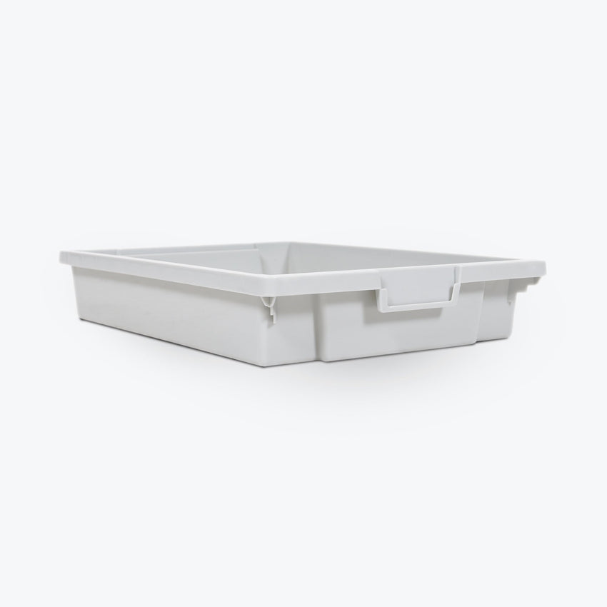 Storage Bins, Stackable, 8-Small, 12.25"W x 16.75"D x 3"H, Bin Weight Capacity 20 lbs. (DROP SHIP ONLY)