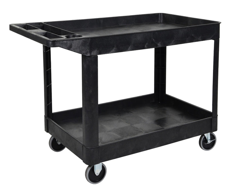 Utility Tub Cart, Heavy Duty, Two Shelves with Outrigger, 24.5" x 45.5" (DROP SHIP ONLY)