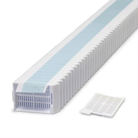 Swingsette Tissue Cassette, Quickload 45 Angle Stack (Taped), Acetal, Pink, Bulk, 2000/cs