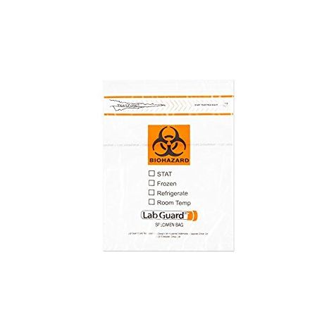 Bag, Specimen Transport, 8" x 10", Orange/ Black, 2 Mil, 1000/cs