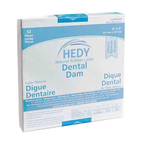 Dental Dam, 5" x 5", Medium Gauge, Blue, 52/bx, 1bx/ea (Not Available for sale into Canada)