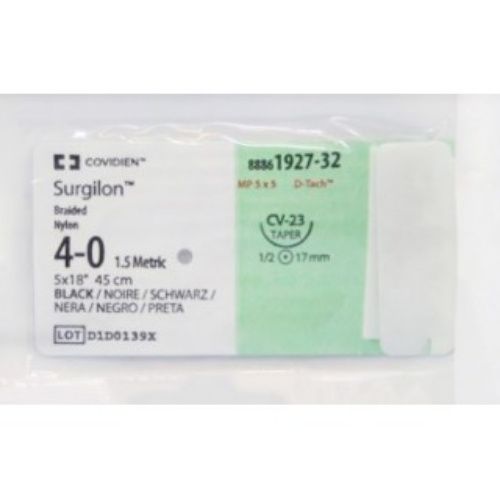 Suture, Taper Point, Size 3-0, Black, 30", Needle CV-23, _ Circle, 3 dz/bx (Continental US Only)