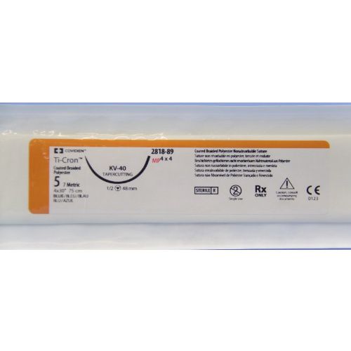 Suture, Tapercutting, Size 5, Blue, 4x30", Needle KV-40, _ Circle, 1 dz/bx (Continental US Only)