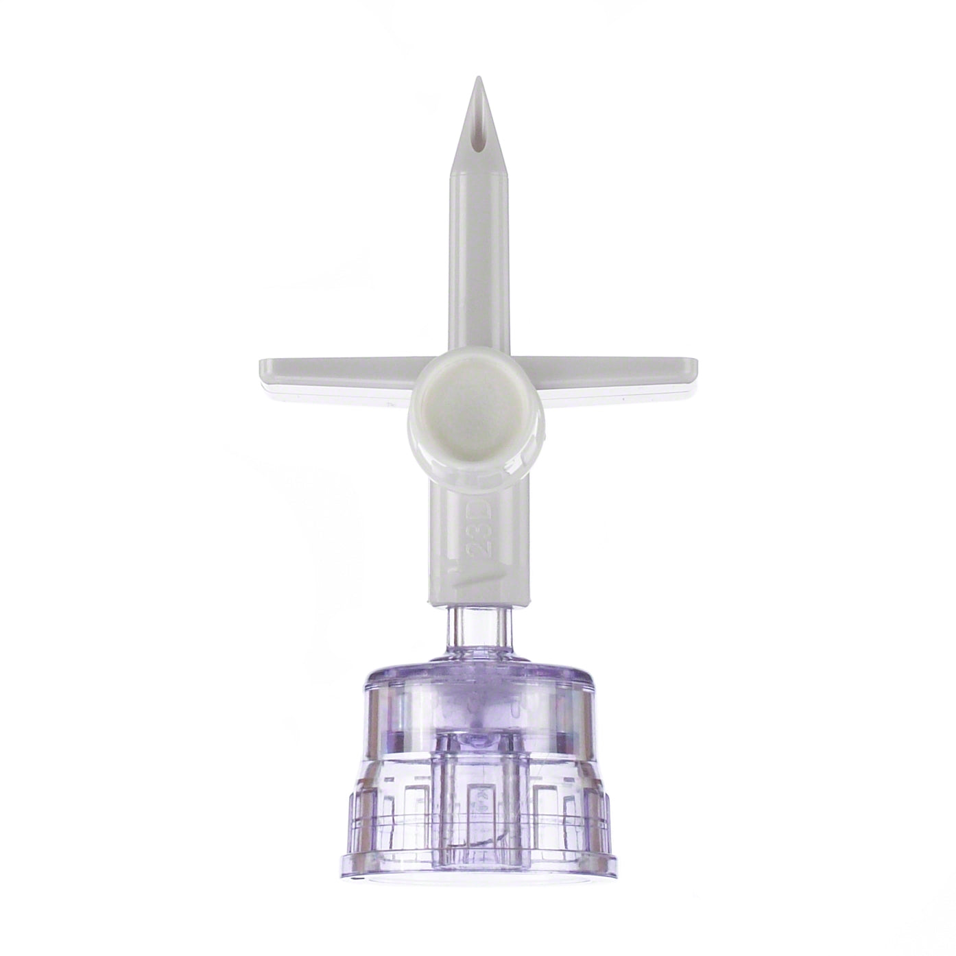 Non-Vented MINI-SPIKE Dispensing Pin For Withdrawal or Injection of Medication From Multi-Dose Rubber-Stopper Vials, Luer Lock Connector, DEHP & Latex Free (LF), 100/cs (Rx) (Continental US+HI Only)