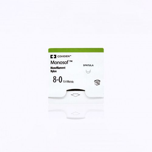Suture, Premium Spatula, Size 8-0, Black, 12", Needle SE-175-8, _ Circle, 1 dz/bx (Continental US Only)