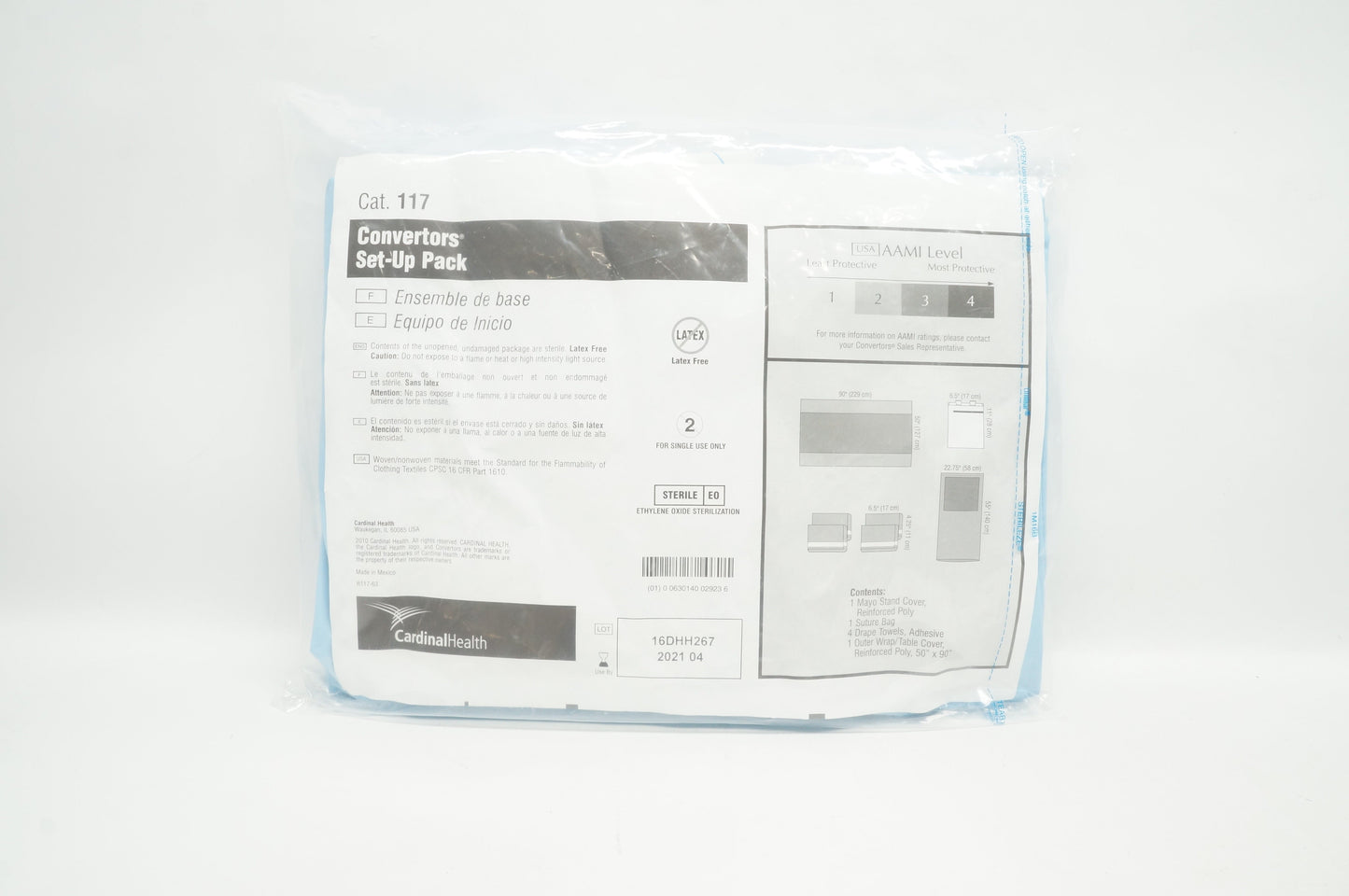 Setup Pack, Includes: (4) Adhesive, Nonabsorbent, Drape Towels; 50 x 90, Outer Wrap/Reinforced Poly Table Cover with 30 x 90 Reinforcement, 13/cs (Continental US Only)