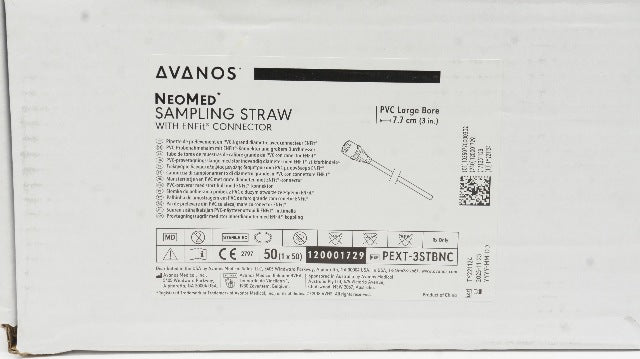 Bore Straw, NEOMED, for use with an Enfit enteral syringe, Aseptic Technique, Sterile, 3 inch, Purple, 50/bx