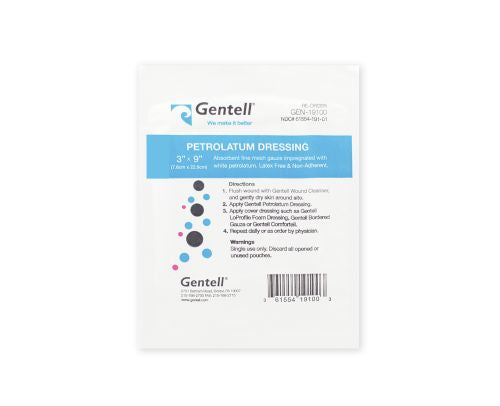 Petrolatum Gauze Dressing, 3" x 9", 50/bx