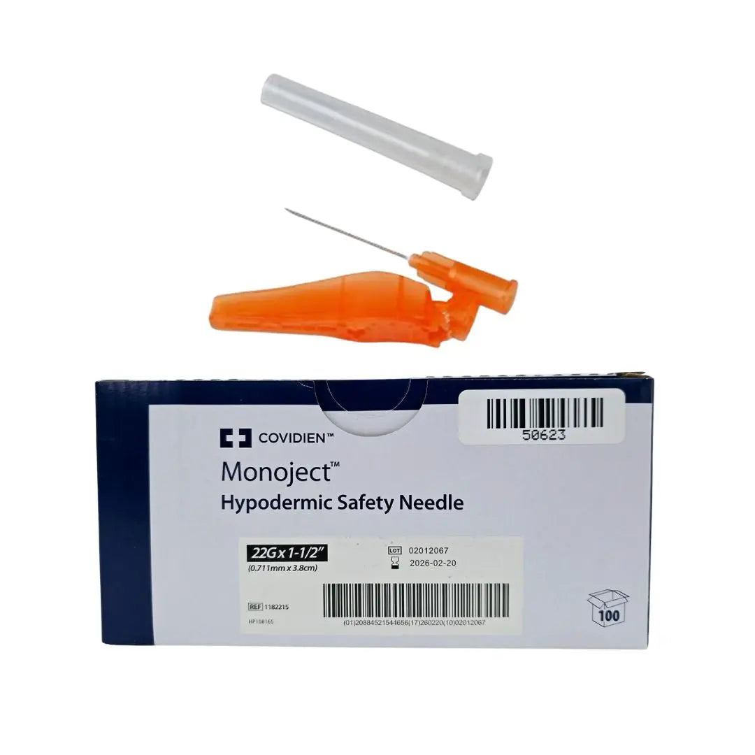 Safety Needle Only, 22G x 1 1/2", 100/bx, 8 bx/cs (Continental US Only)