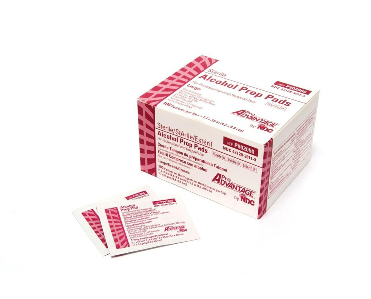 Alcohol Prep Pad, Sterile, 2-Ply, Large, 1_" x 3_", 100 pk/bx, 10 bx/cs (108 cs/plt) (Not available for sale into Canada) (Short-dated; Non-Returnable)