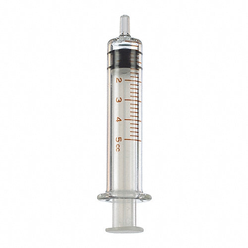 Spinal Syringe, Glass, 5 ml, Luer Slip, 10/cs