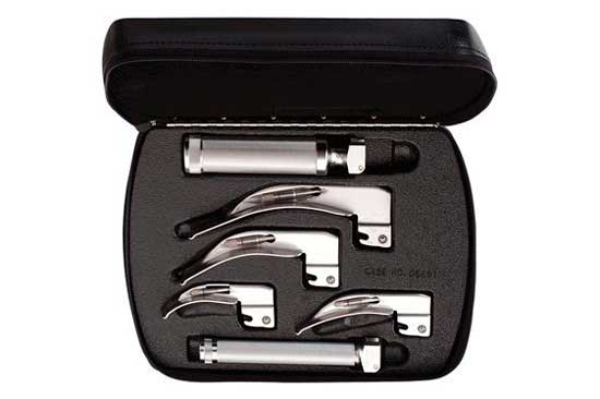 Standard (Lamp) English Macintosh Laryngoscope Set with Case (US Only)