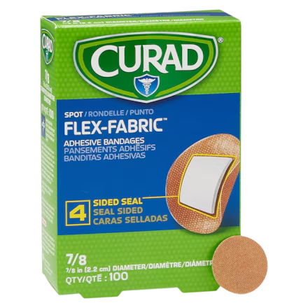 Curad Adhesive Bandage Woven Fabric 7/8" Natural Sterile 1200/Ca (NON25502)