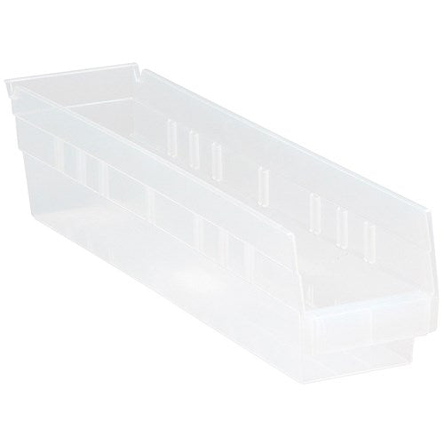 Shelf Bin, 17 7/8" x 8 3/8" x 8", Clear, 10/ctn (DROP SHIP ONLY)
