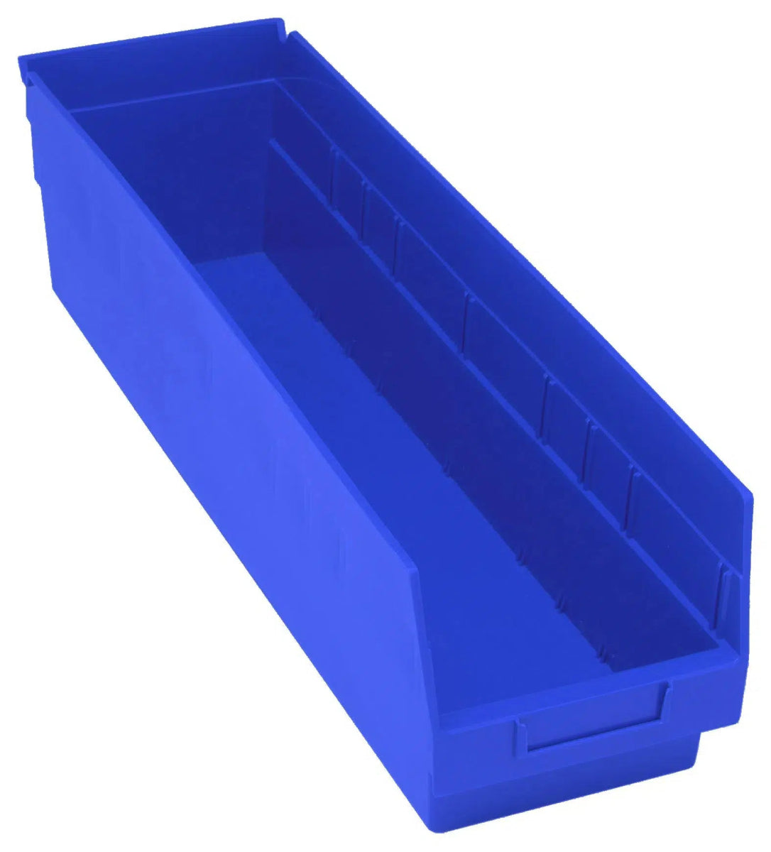 Shelf Bin, 23 5/8" x 6 5/8" x 6", Blue, 8/ctn (DROP SHIP ONLY)