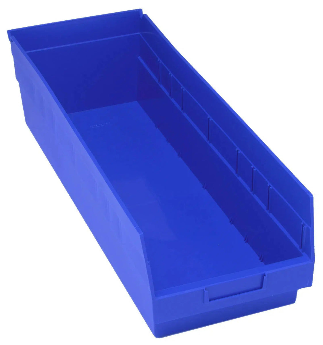 Shelf Bin, 23 5/8" x 8 3/8" x 6", Blue, 6/ctn (DROP SHIP ONLY)