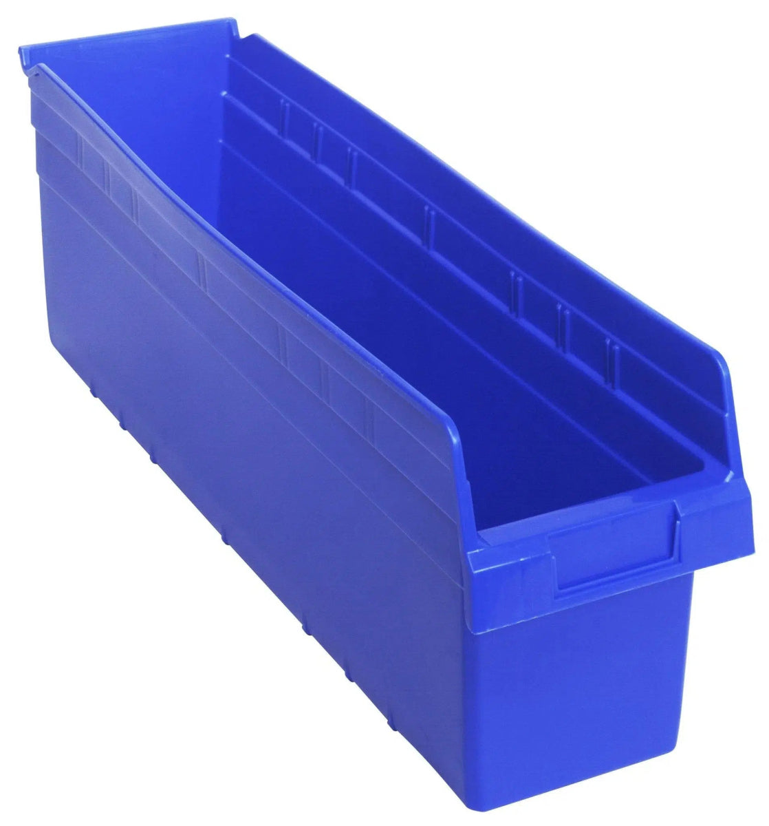 Shelf Bin, 23 5/8" x 6 5/8" x 8", Blue, 8/ctn (DROP SHIP ONLY)