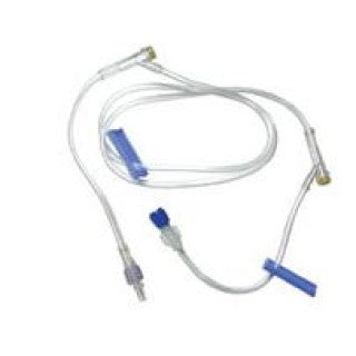 Extension Set, (2) Interlink Injection Sites, Male Luer Lock Adapter with Retractable Collar, 3.2 ml, 21" Length, Non-Pyrogenic, Contains DEHP, Sterile Fluid Path, 48/cs (Rx) (Continental US Only) (Product Access Restricted. Check with your sales rep to verify eligibility)