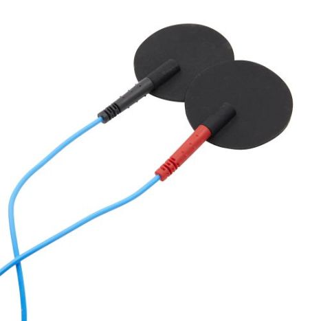Carbon Rubber Electrodes, 2 Round, One pair