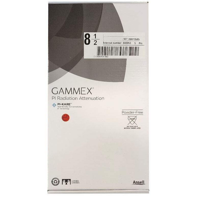 Radiation Reducing Gloves, Gammex PI Radiation Attenuation, Size 8.5, 5pr/cs