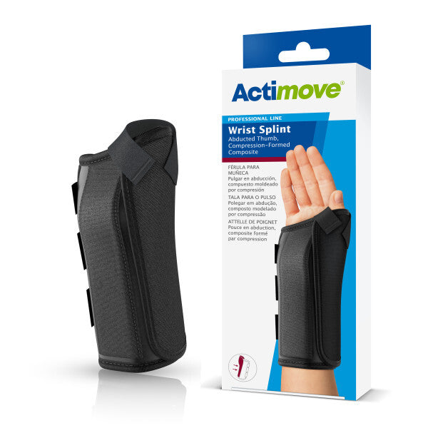 Actimove Wrist Splint, Abducted Thumb, Left, Black, Medium (Continental US Only)