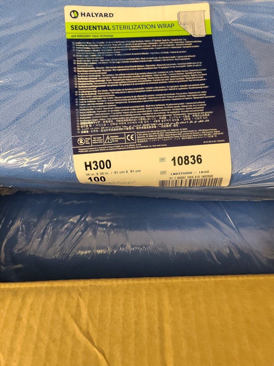 H300, Regular Sterilization Wrap, 36" x 36", 100/pk, 3 pk/cs (US Only)