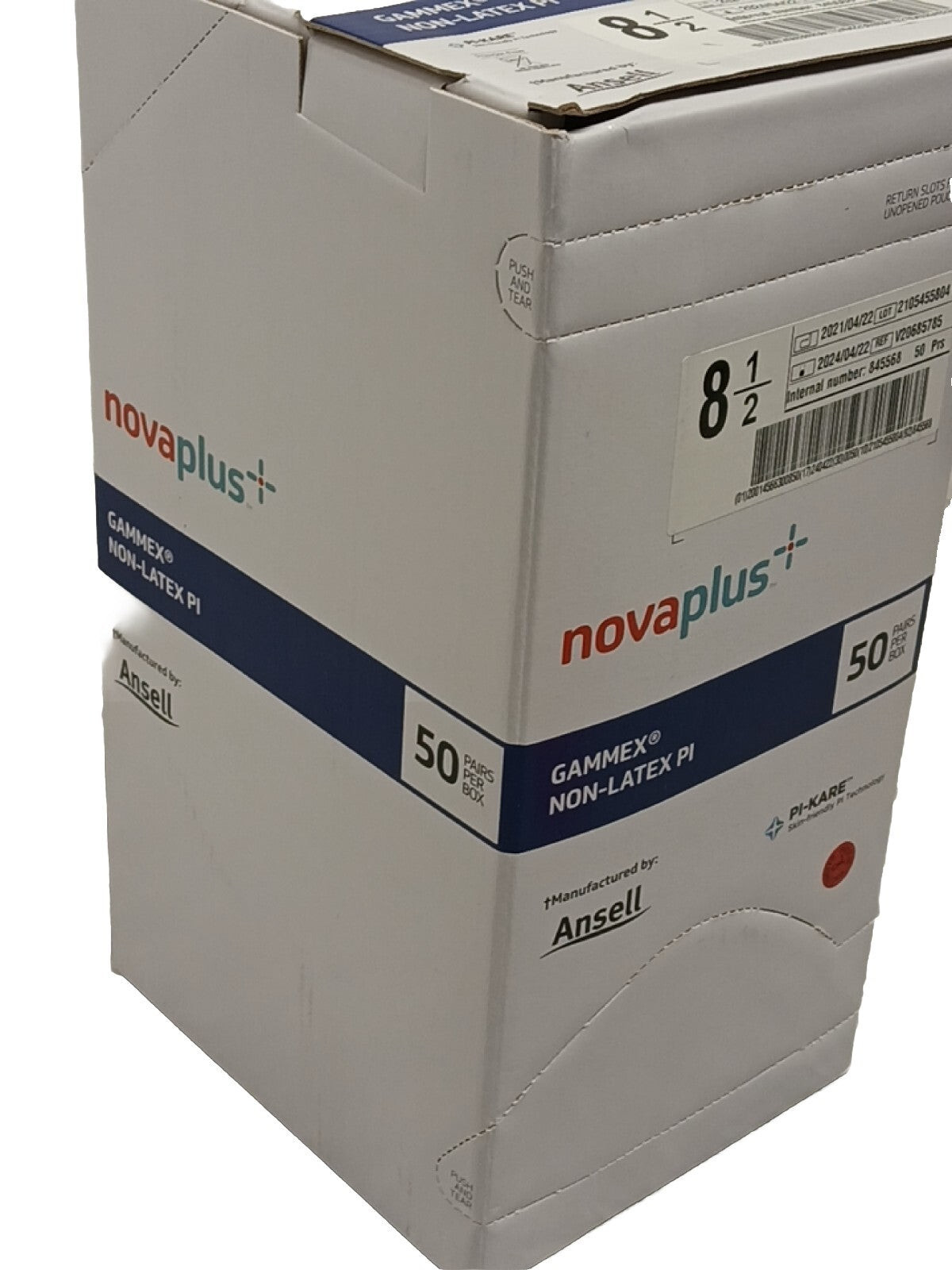 Gammex PI Globe, Polyisoprene, Size 8.5, Powder-Free, White, Non-Latex, 50 pr/bx, 4 bx/cs (US Only) (For Sale to Authorized NovaPlus Customers Only)