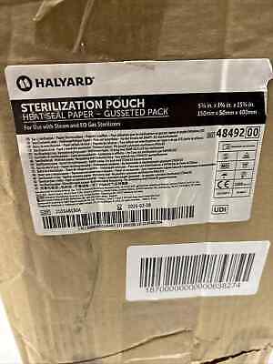 Sterilization Pouch, Heat Seal Paper, 5_ " x 1_ " x 15_ ", 150mm x 50mm x 400mm, Gusseted Pack, STEAM/EO, 100/bx, 10 bx/cs (US Only)