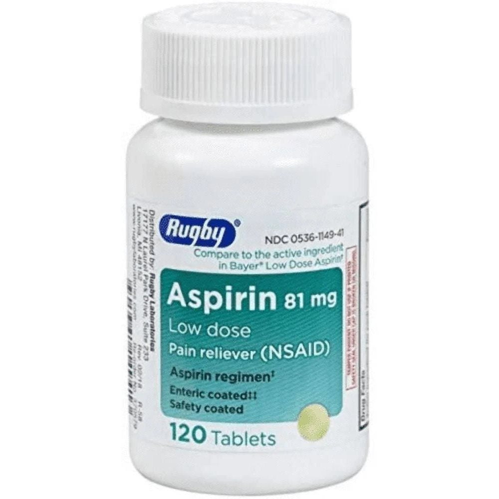 Asprin, Low Dose, 81mg Tab, 120S, Compare to Bayer Low Dose, NDC# 00536-1234-41, 144/cs (US Only)
