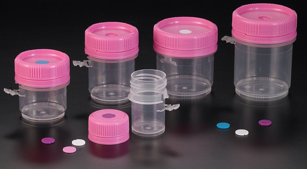 SecurTainer I Tamper Evident, Non-Sterile, Polypropylene, 120mL, Screw Cap Top, Magenta, 500/cs
