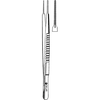 Cooley Vascular Tissue Forceps, 6in, Blunt, Hemostatic Forceps, Straight, Atraumatic, Thumb Handle, Stainless Steel, Reusable, Non-Sterile, Latex-Free, Premium OR-Grade (DROP SHIP ONLY)