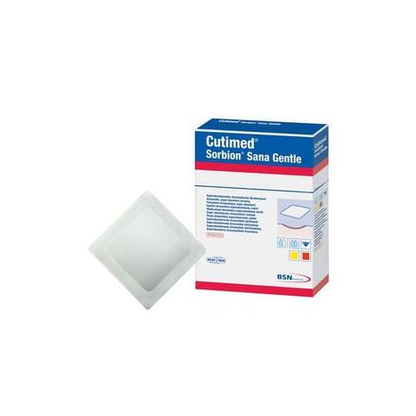Hydrofiber Dressing Cutimed Sorbion, Sana Gentle Cellulose, Gel Forming Polymer, Polyethylene, 4 7/10" x 8 3/4", 10/bx (Continental US Only)